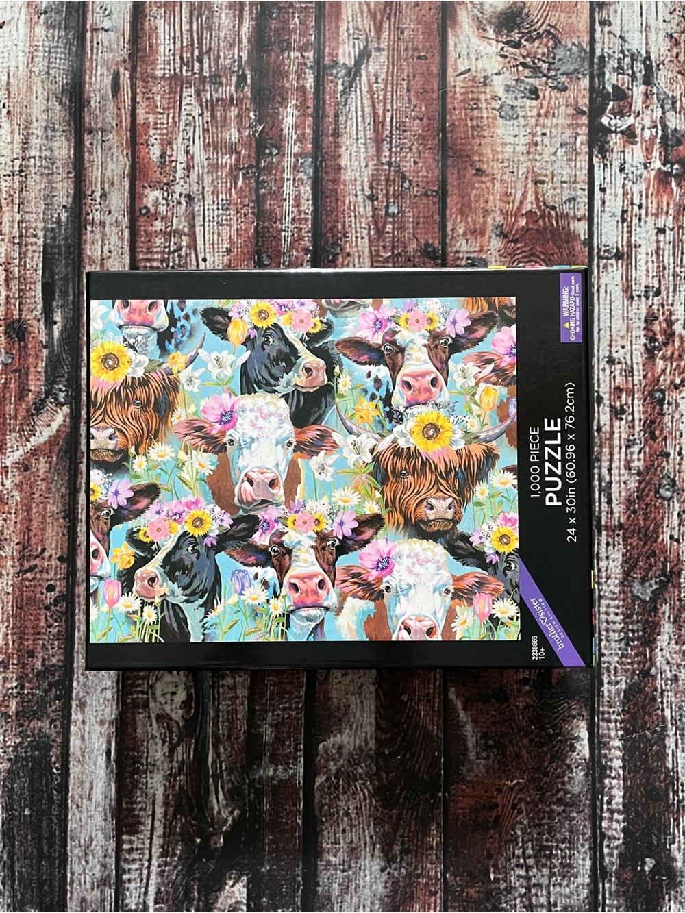 Colorful Cows In Flowers Jigsaw Puzzle - 1000 Piece